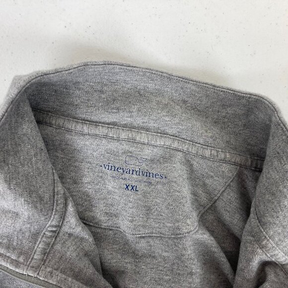 Vineyard Vines Classic Core Pullover Sweater Mens Size 2XL Grey Quarter Zip - Picture 4 of 4